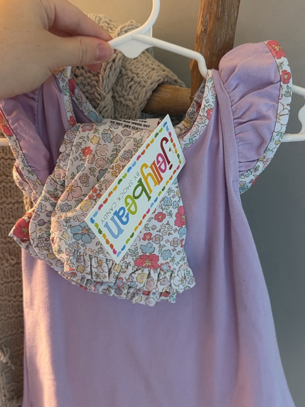 Jellybean Lilac Ruffle Baby Dress